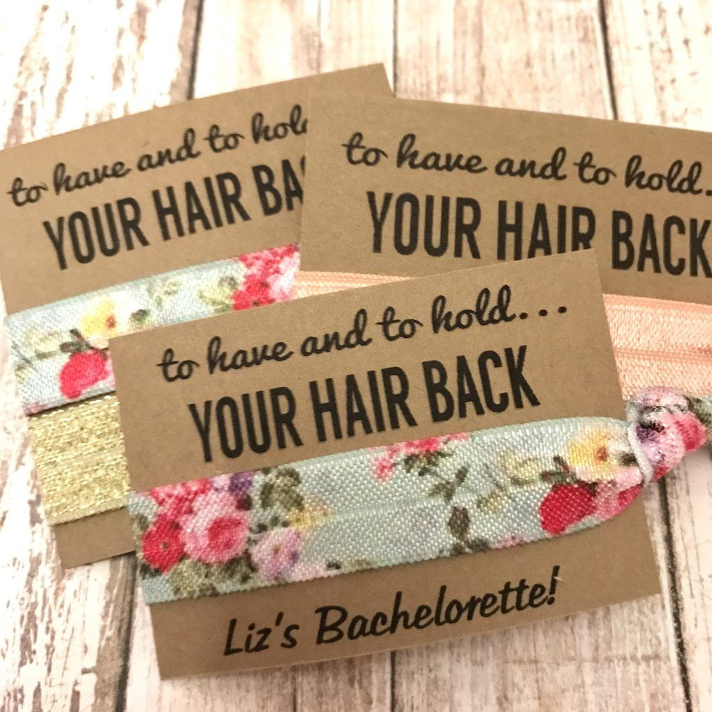 Bachelorette Hair Tie Party Favors | To Have And To Hold Your Hair - To Have And To Hold Your Hair Back Free Printable
