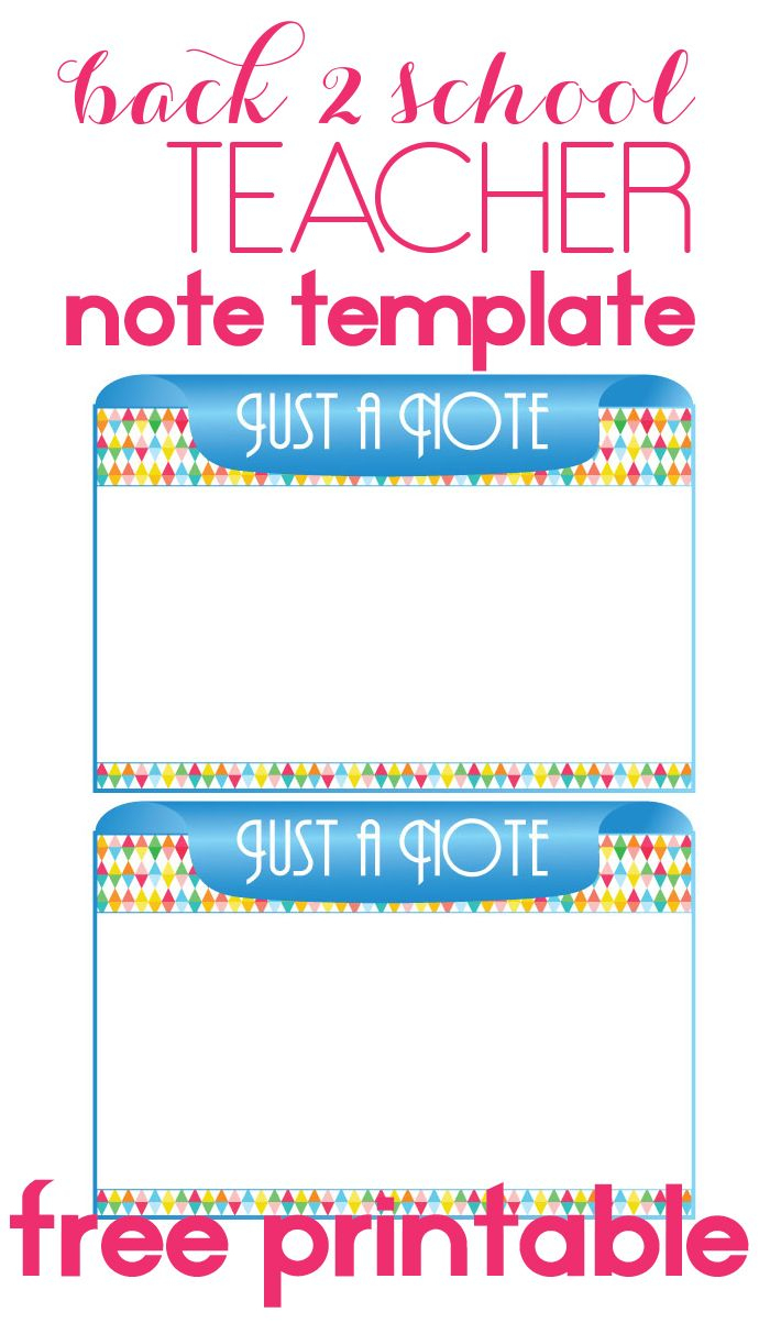 Back To School Teacher Note Template | Printables | Pinterest - Free Printable Teacher Notes To Parents