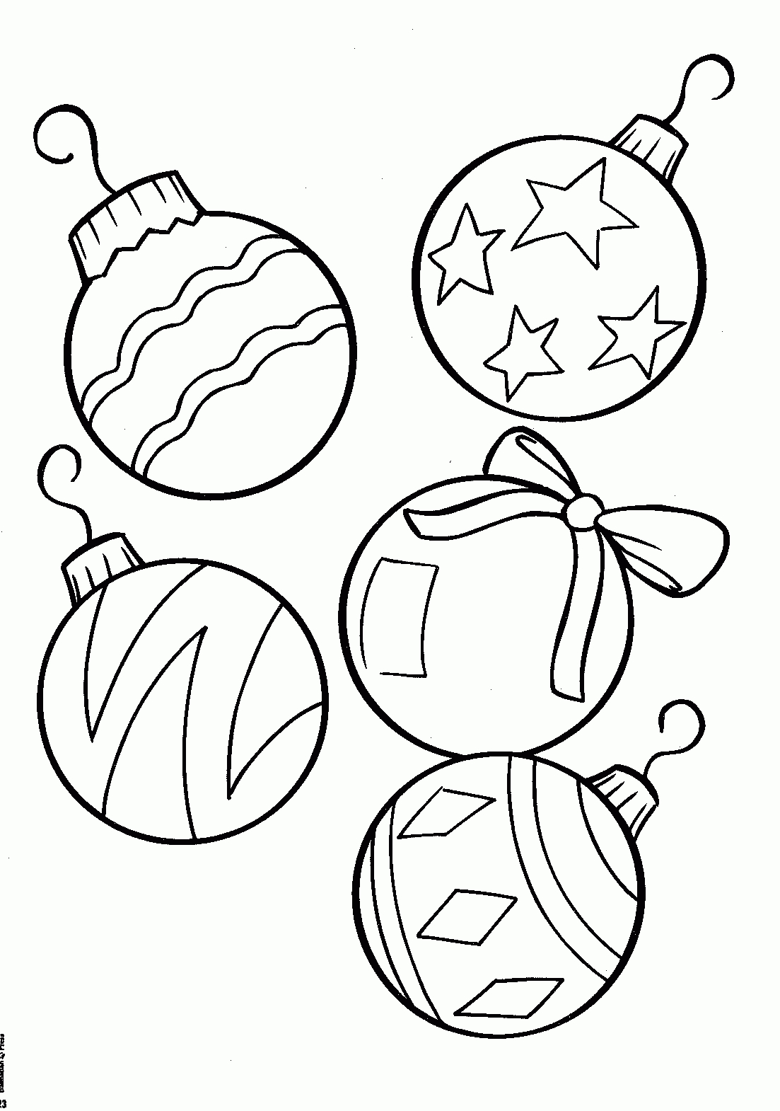 Ball Ornaments - Christmas Coloring Pages - Free Large Images - Free Printable Ornaments To Color
