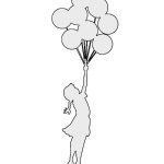 Banksy Stencils Printable | Banksy Flying Balloon Girl Stencil   Free Printable Stencils