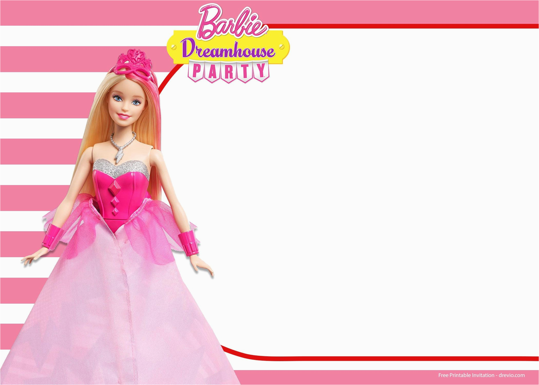 Barbie Birthday Invitation Card Free Printable Barbie Birthday Card - Free Printable Barbie Birthday Party Invitations