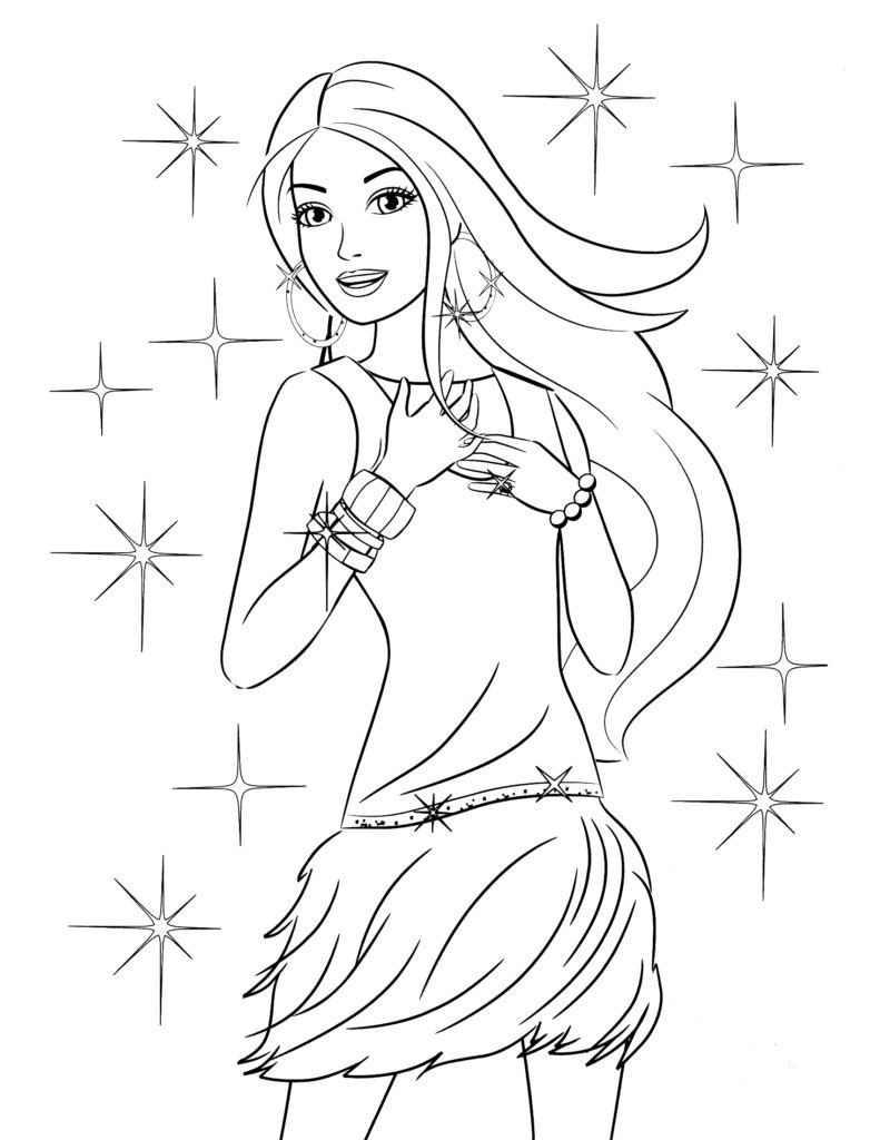 Barbie Coloring Pages Printable Free #19939 - Free Printable Barbie Coloring Pages
