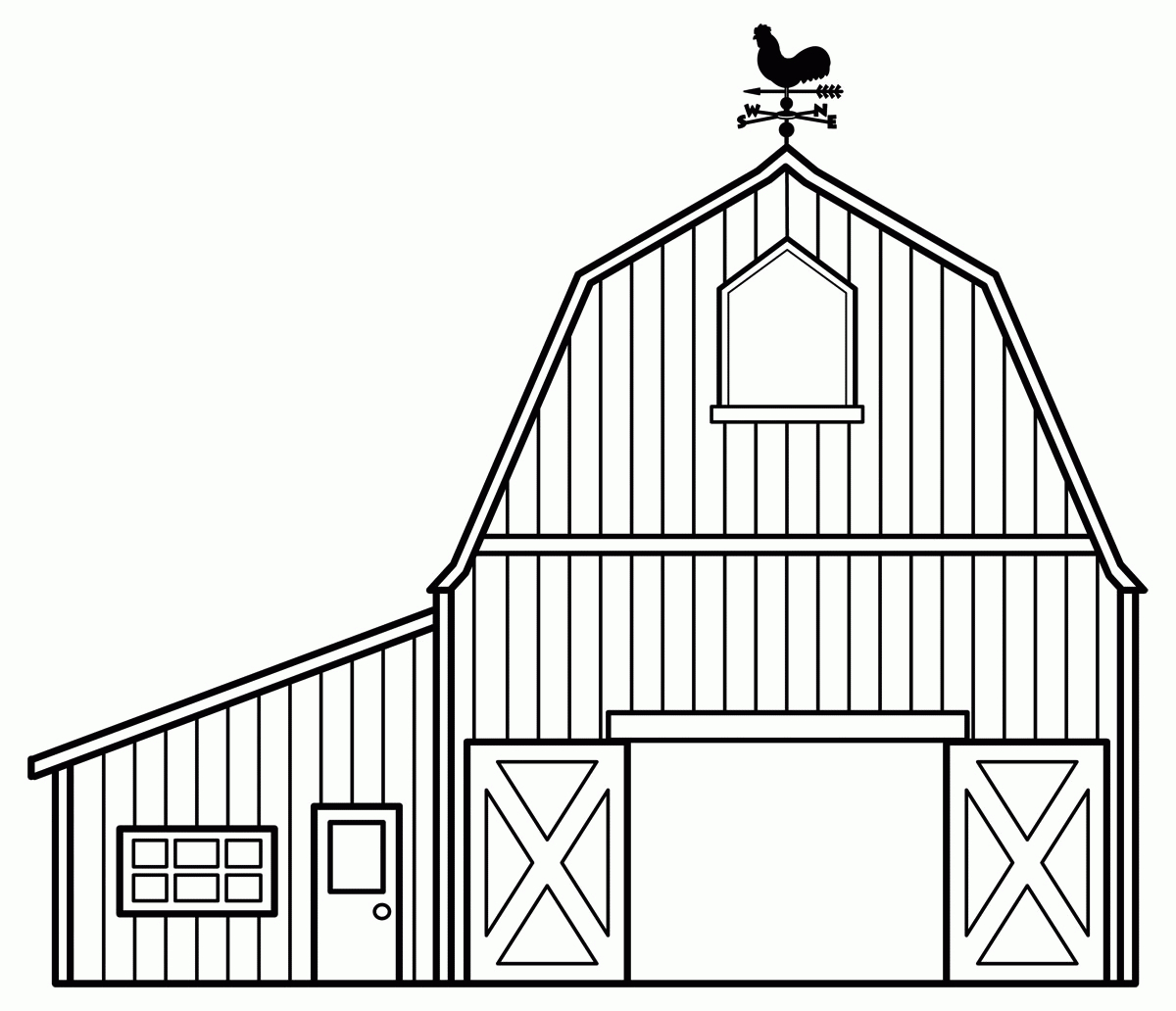 Barn Coloring Page - Coloring Pages For Kids And For Adults - Free Printable Barn Coloring Pages