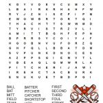 Baseball Word Search Free Printable   Free Printable Word Puzzles