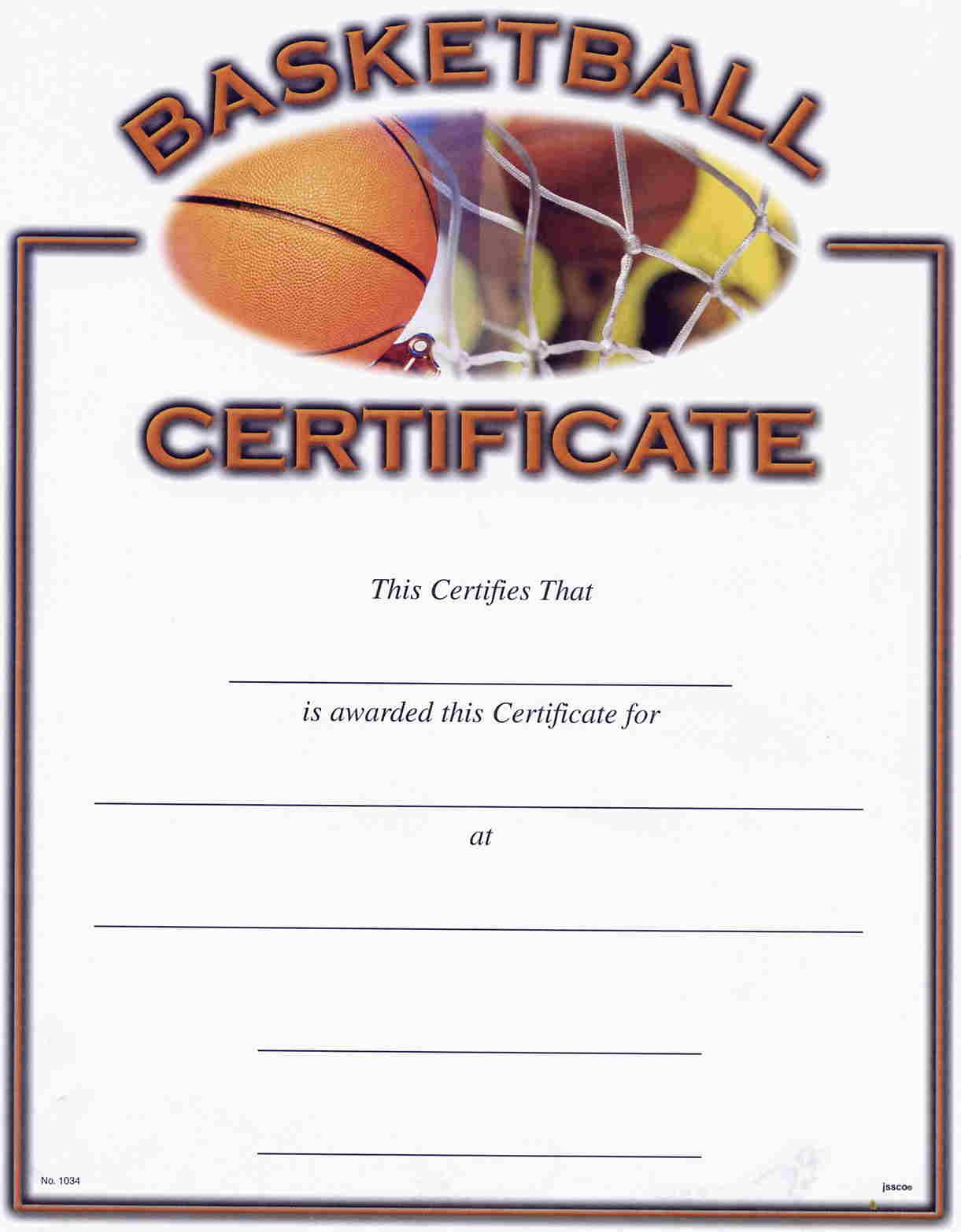 Basketball Award Certificate Reads | Awards | Pinterest | Basketball - Basketball Participation Certificate Free Printable