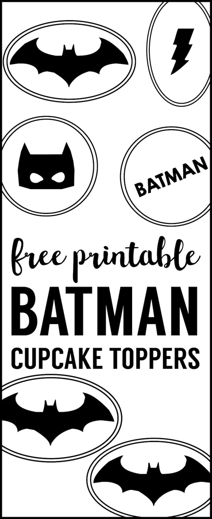 Batman Cupcake Topper Printables | Rodjendani.. | Batman Birthday - Batman Cupcake Toppers Free Printable