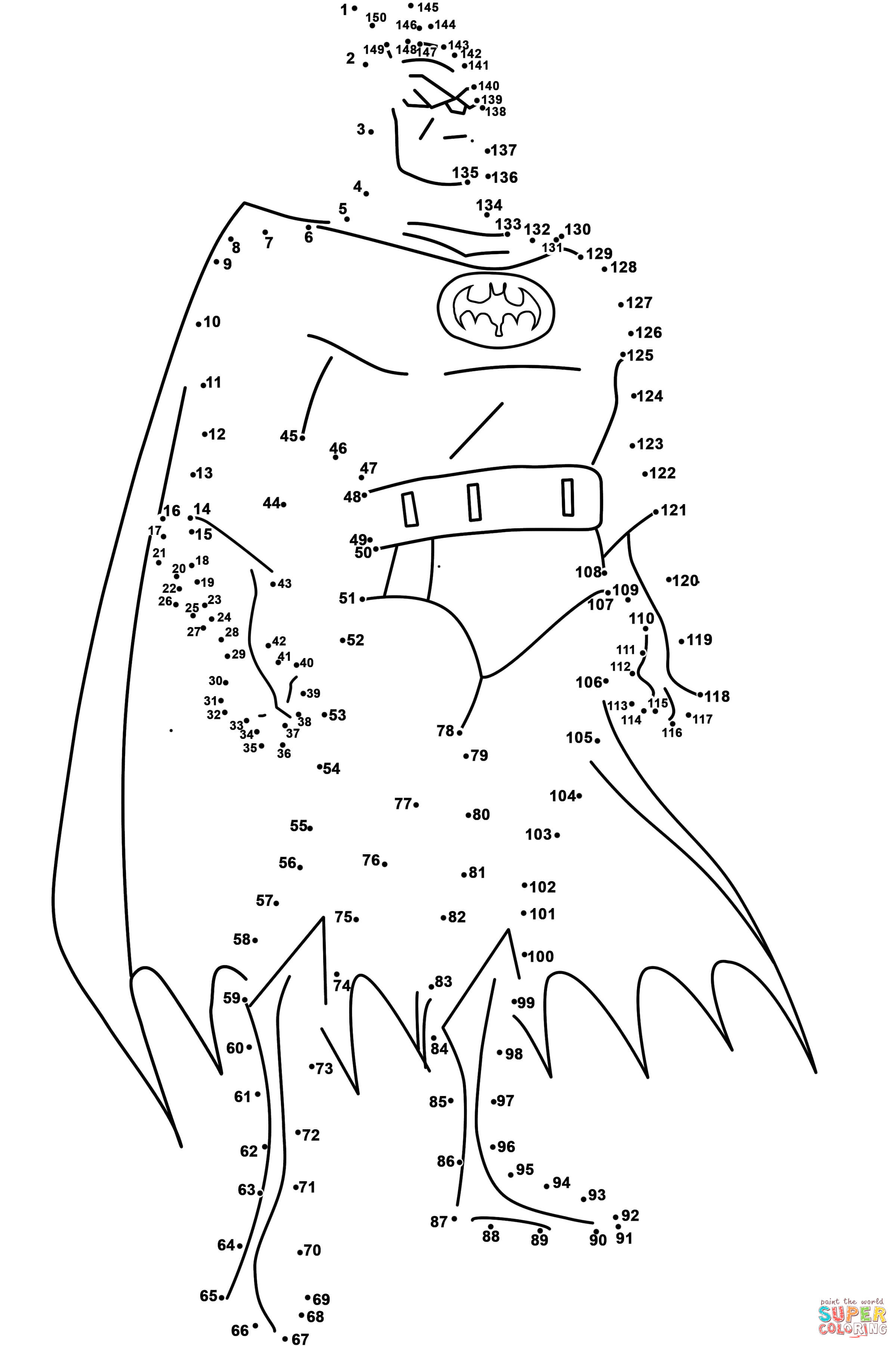 Batman Dot To Dot | Free Printable Coloring Pages - Free Printable Dot To Dot