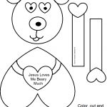 Bear Valentine Craft Jesus Loves You Beary Much   Free Printable Bible Crafts