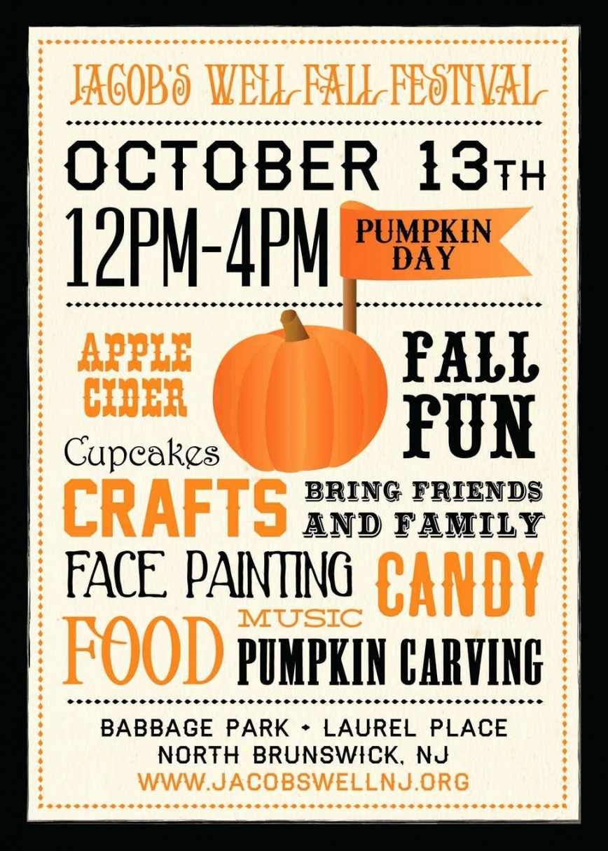 Beautiful Fall Festival Flyers Template ~ Ulyssesroom - Create Free Printable Flyer