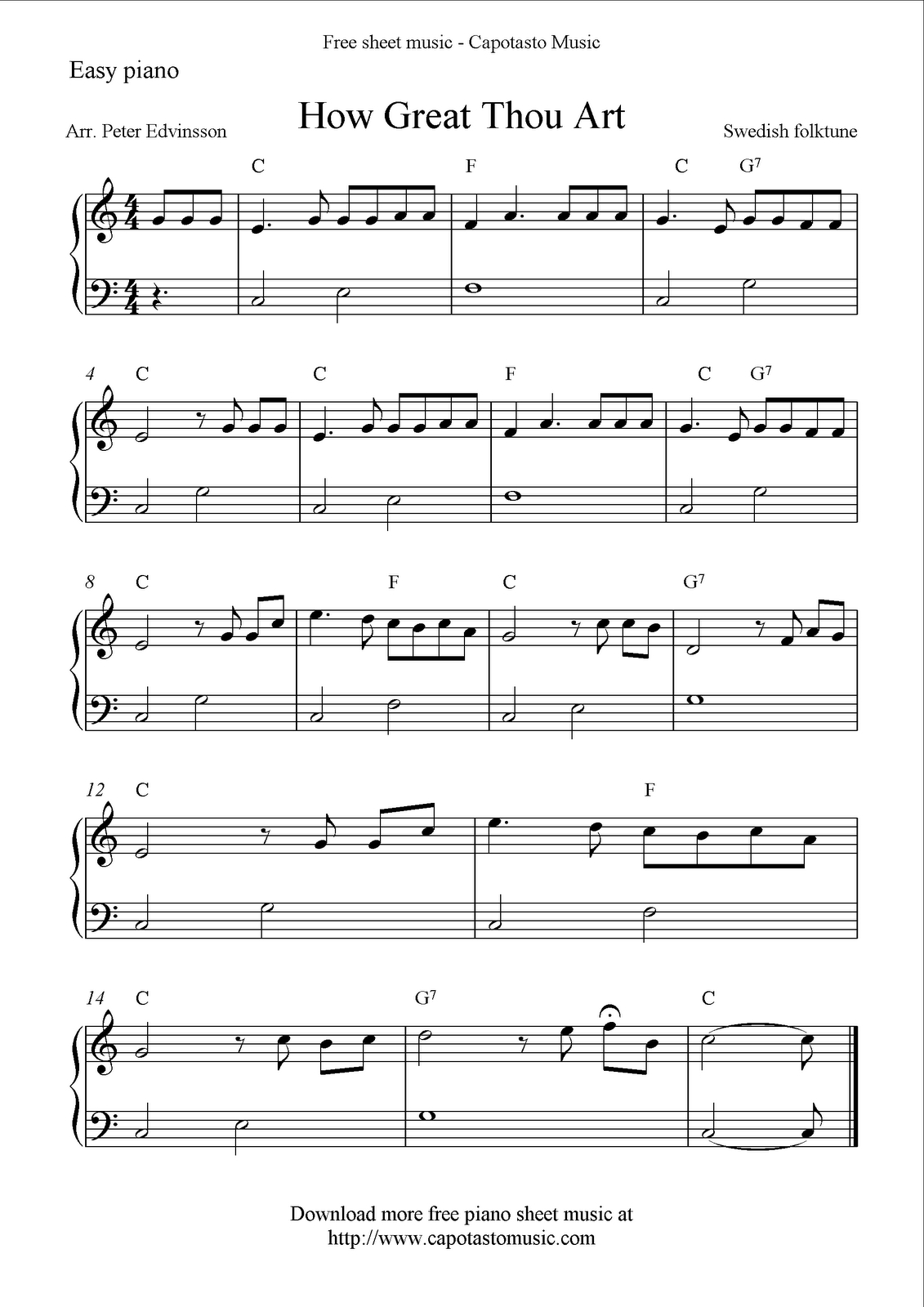 Beginners Piano Sheet Music | Free Sheet Music Scores: Free Easy - Free Printable Sheet Music