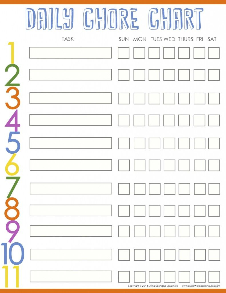 Best Chore Charts For Kids | For The Home | Pinterest | Chore Chart - Free Printable Kids To Do List