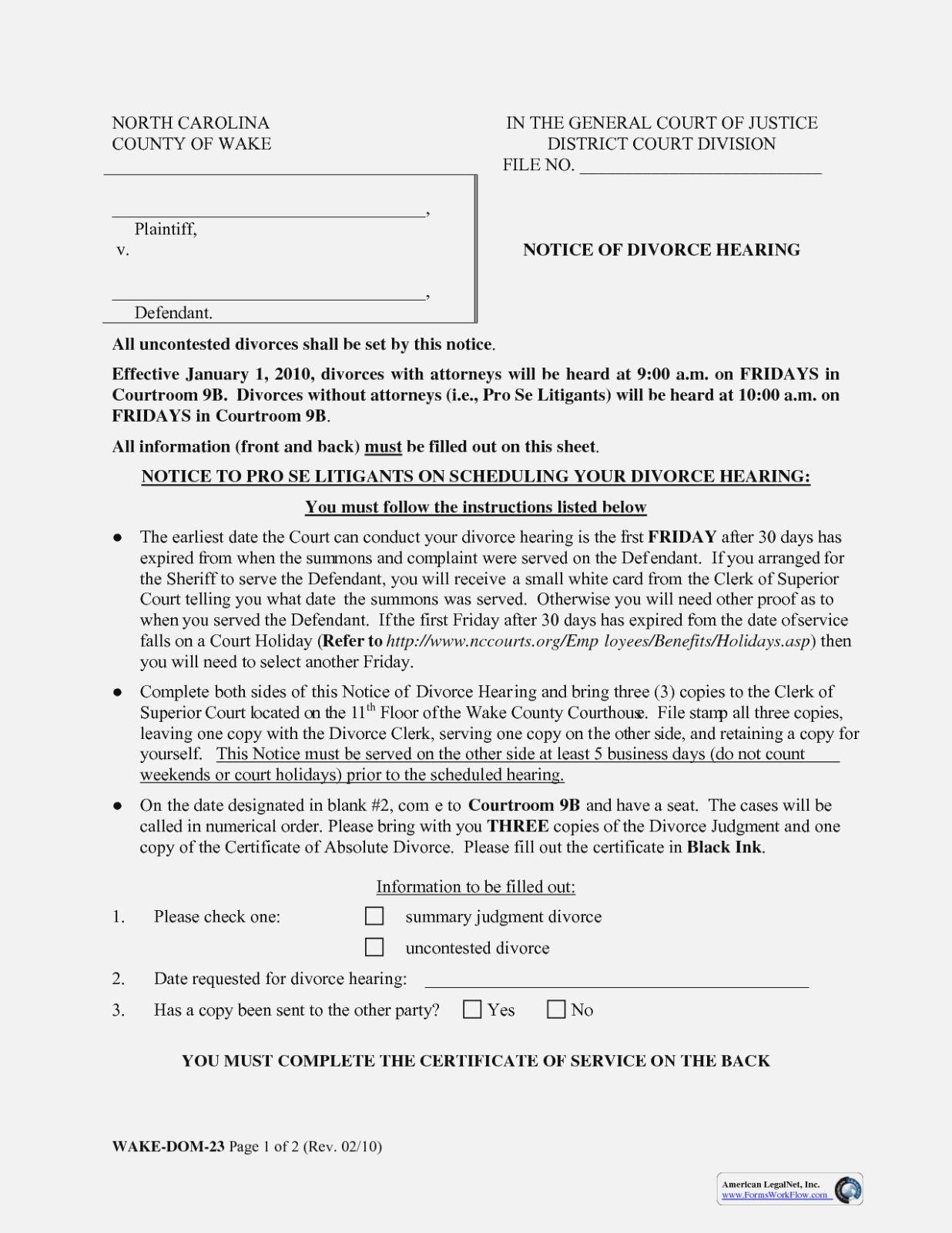 Best Photos Of Printable Divorce Papers North Carolina – North - Free Printable Divorce Papers For North Carolina