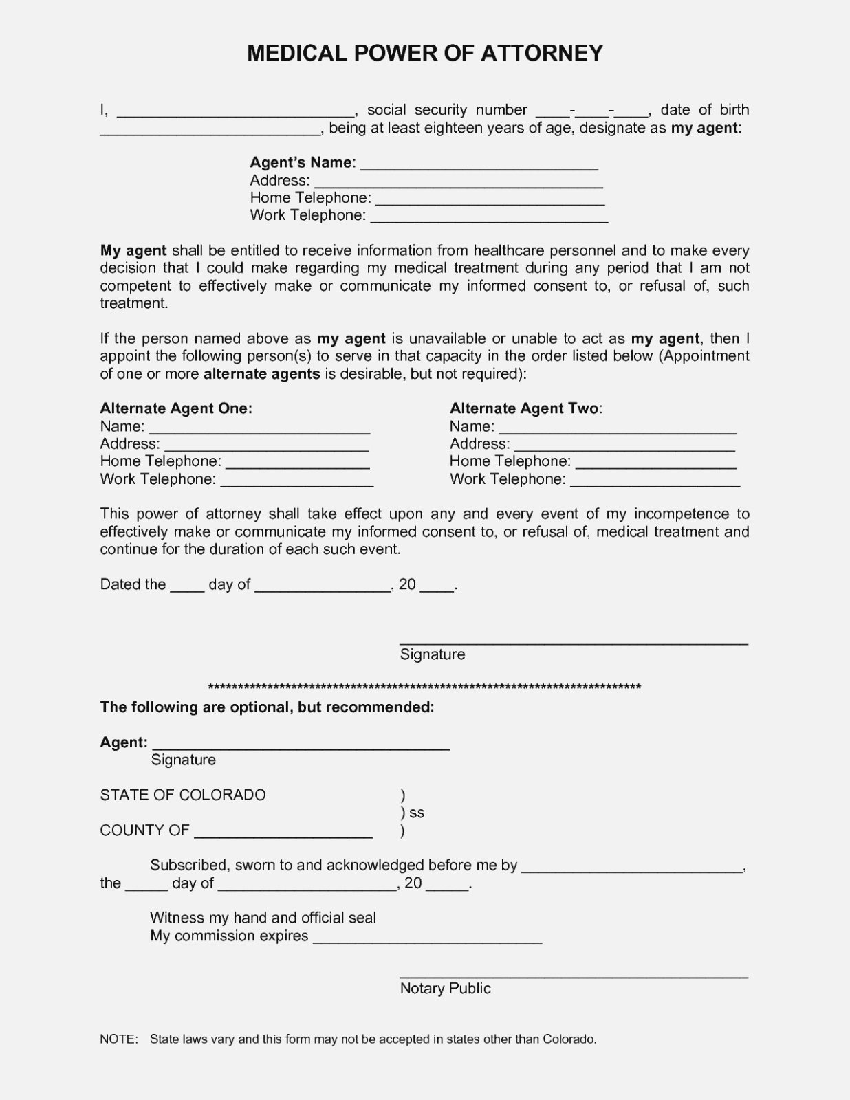 Best Photos Of Printable Medical Power Attorney Forms – Free - Free Printable Medical Power Of Attorney Forms