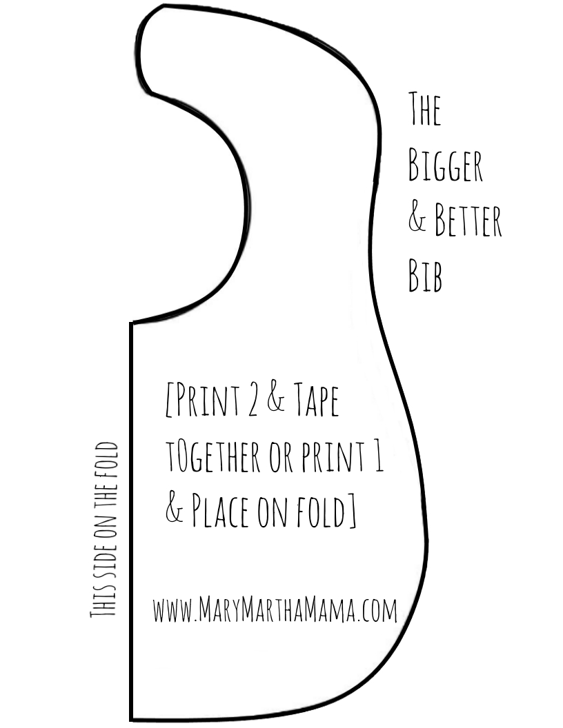 Bib Pattern For Beginners: You Can Make This! – Mary Martha Mama - Free Printable Bib Pattern