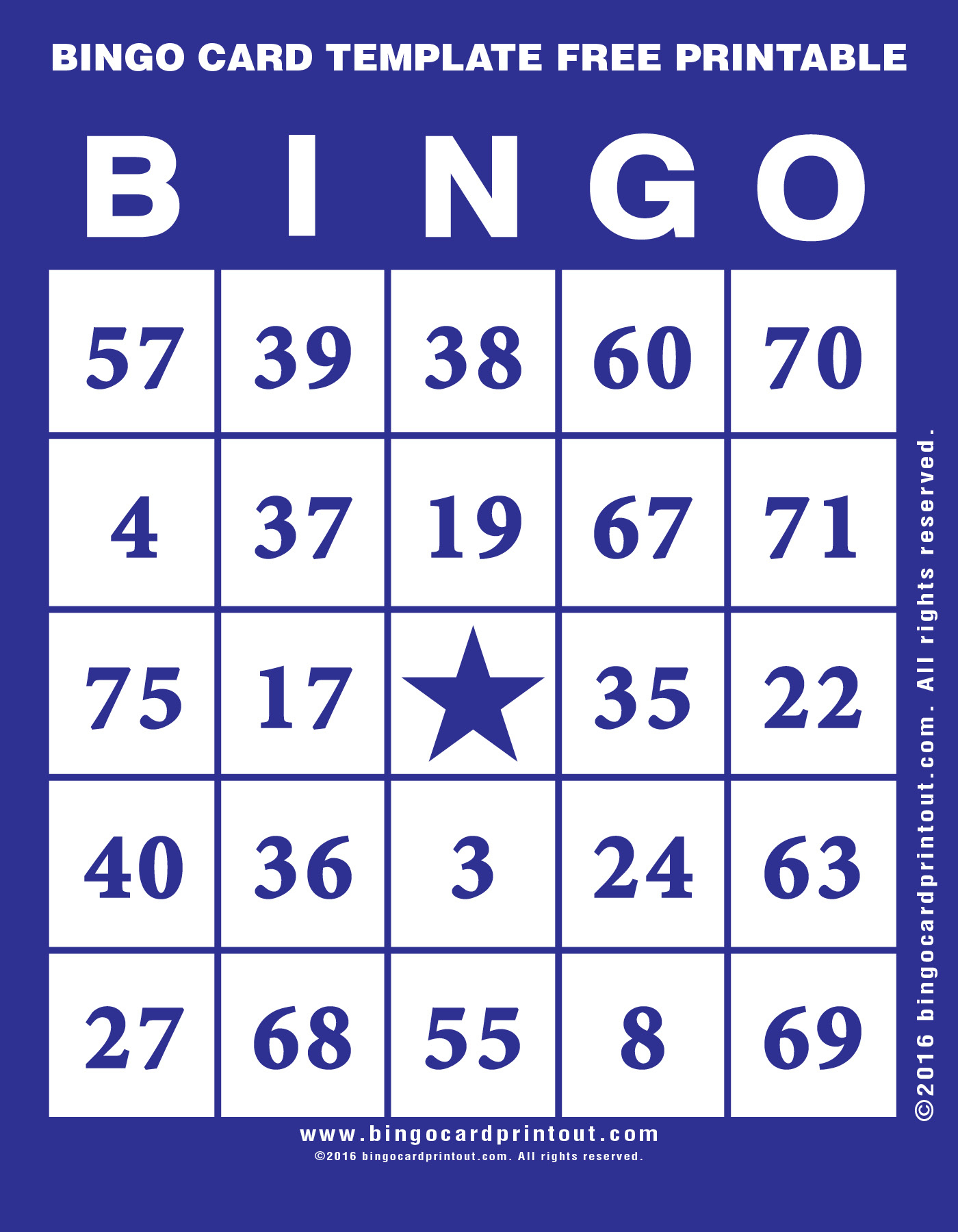 Bingo Card Template Free Printable - Bingocardprintout - Free Printable Bingo Cards 1 75