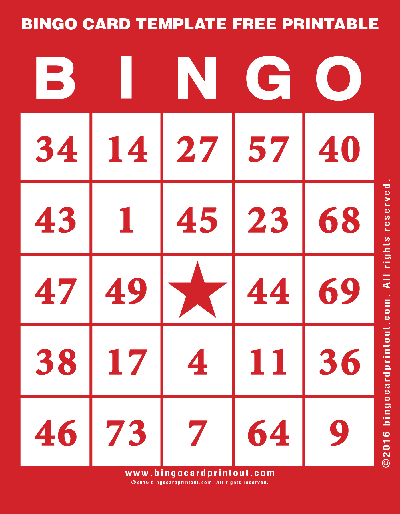 Bingo Card Template Free Printable - Bingocardprintout - Printable Bingo Template Free