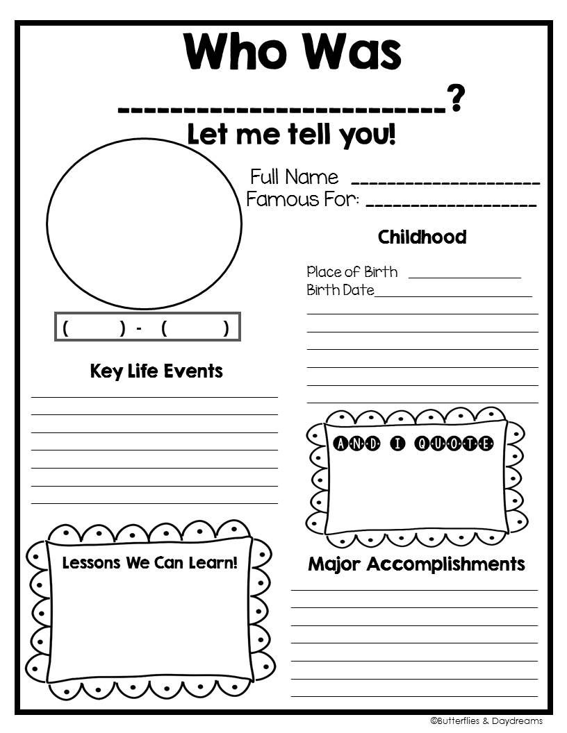 Biography Project {Grades 2-5} | Social Studies Grades 3-5 - Free Printable Worksheets For 2Nd Grade Social Studies