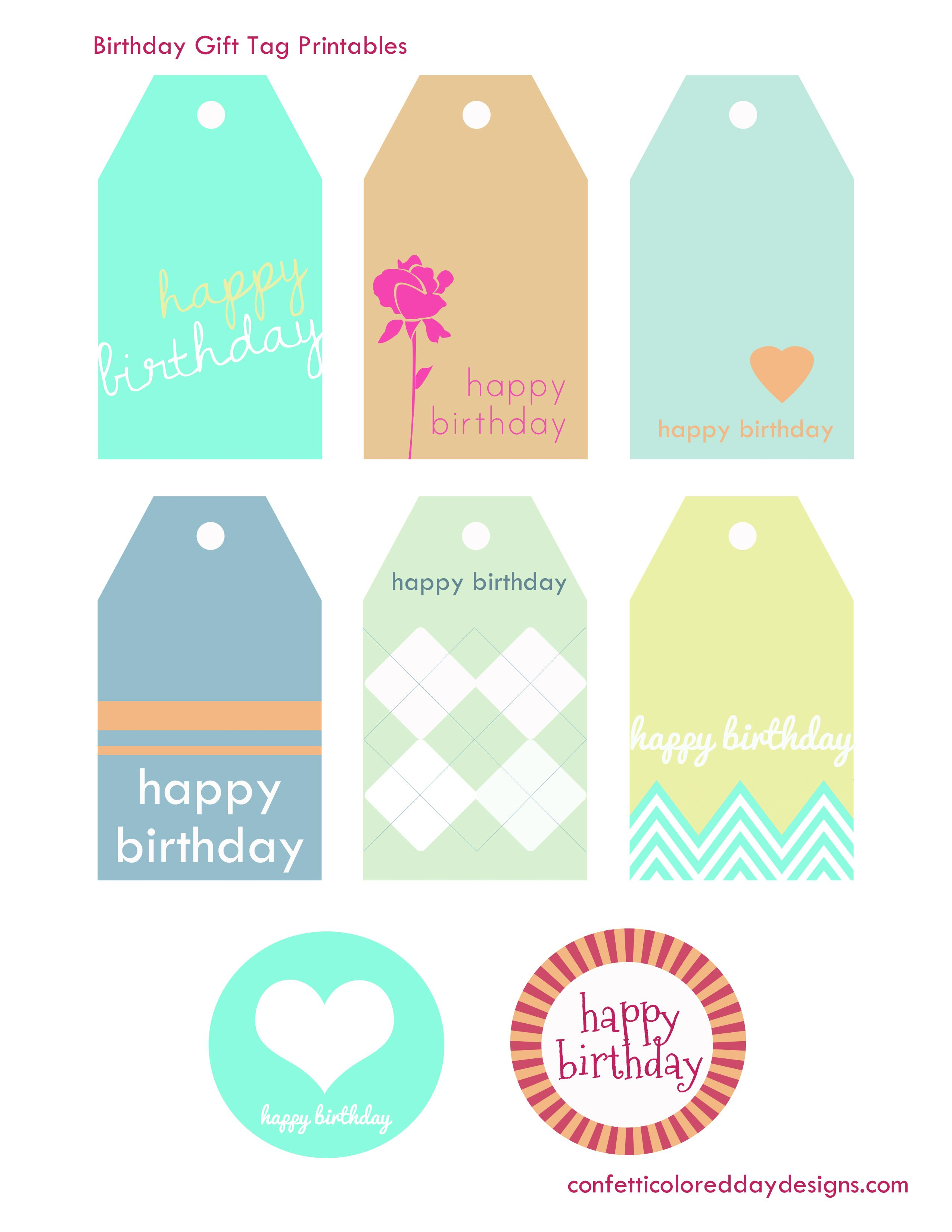 Birthday Invitation Archives | Confetti Colored Day Designs - Free Printable Birthday Tags