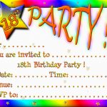 Birthday Invitation Card Maker Free Printable — Birthday Invitation   Free Printable 18Th Birthday Invitations