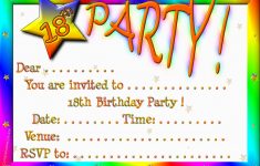 Free Printable 18Th Birthday Invitations