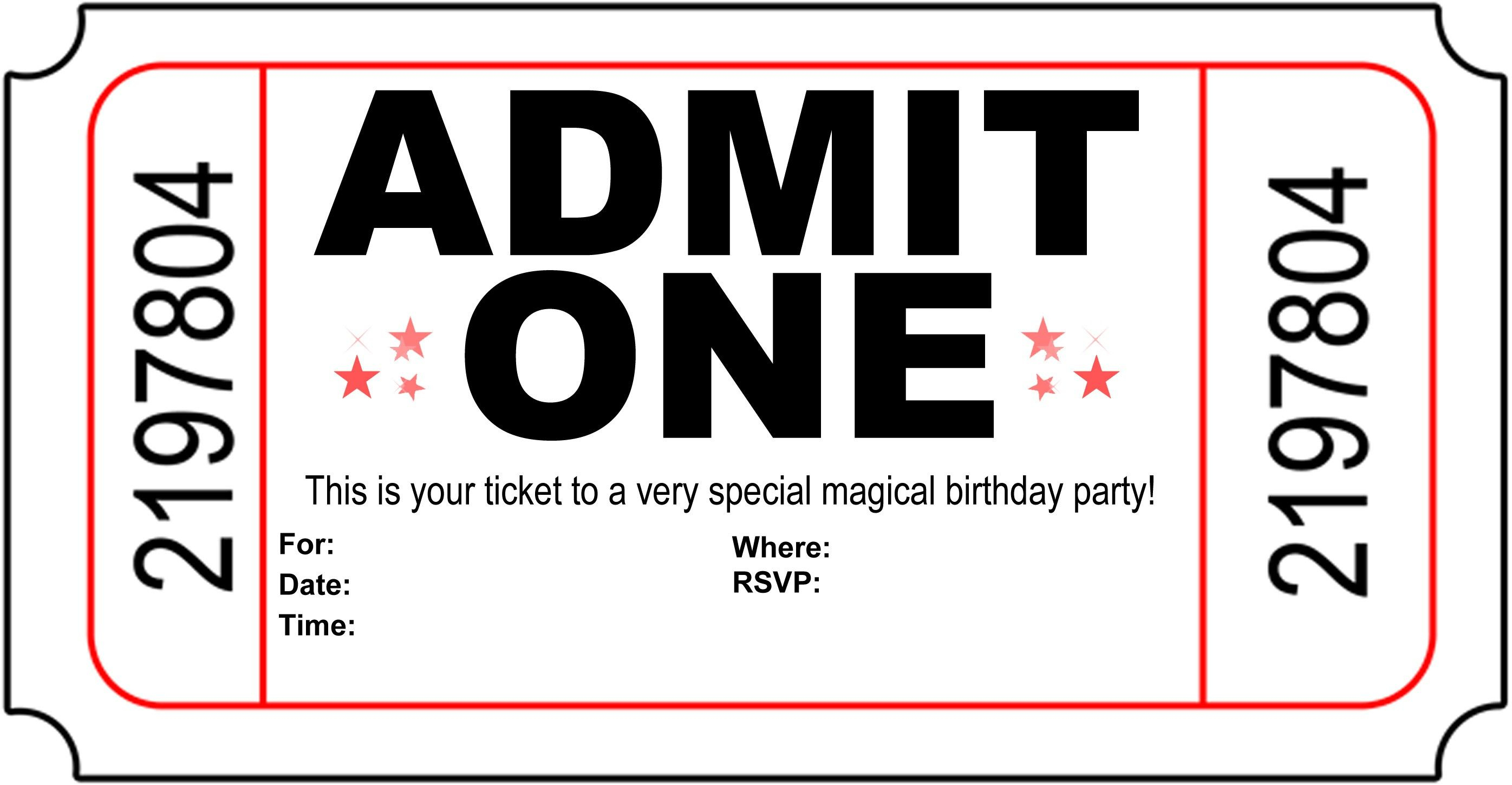 Birthday Party Invitation Free Printable | Printshop. | Pinterest - Free Printable Movie Themed Invitations