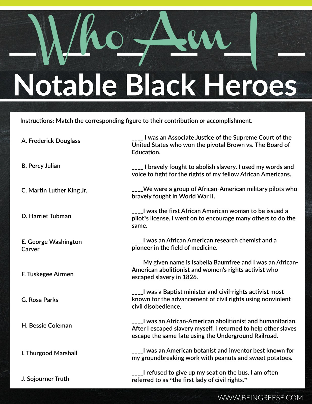 Black History Math Worksheets | Movedar - Free Printable Black History Month Word Search