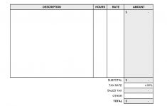 Blank Billing Invoice | Scope Of Work Template | Organization – Free Printable Work Invoices