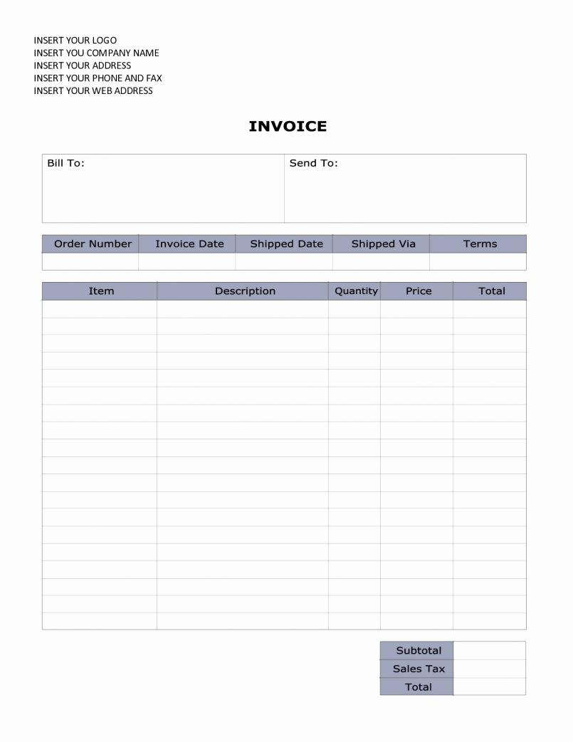 Blank Invoices To Print Free Online Invoice Template Printable Pdf - Free Bill Invoice Template Printable
