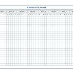 Blank Monthly Attendance Sheet Template For Microsoft Word | Xymetri   Free Printable Attendance Sheets For Homeschool