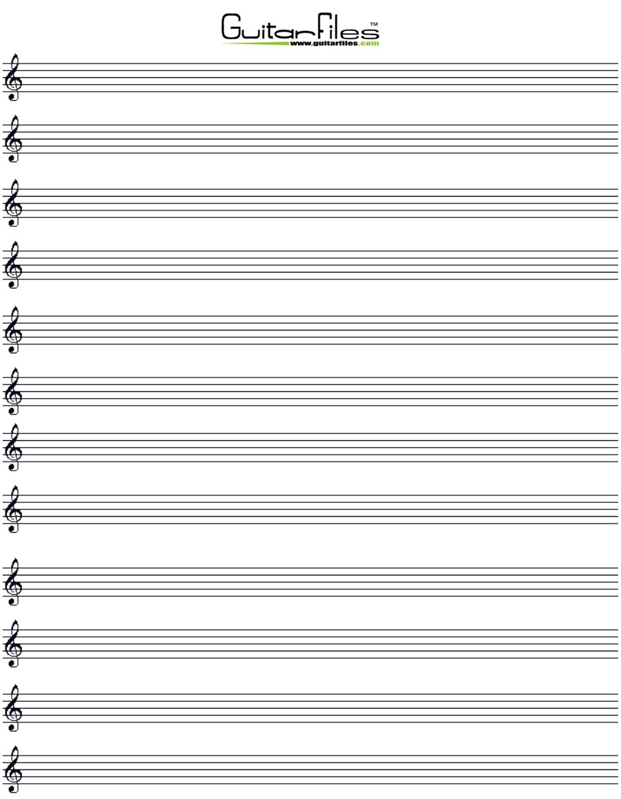 Blank Music Staff Paper Pdf - Free Printable Music Staff