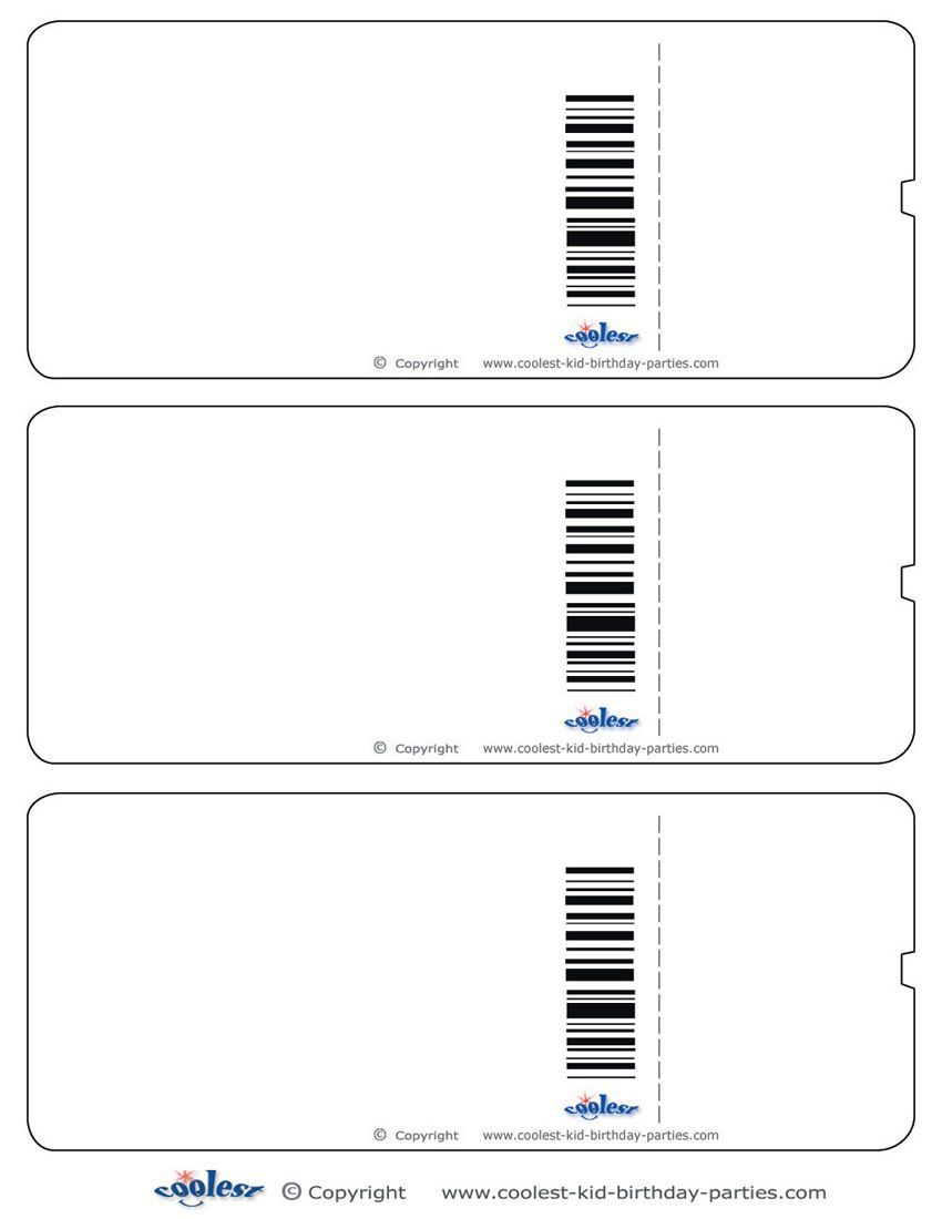 Blank Printable Airplane Boarding Pass Invitations - Coolest Free - Free Printable Ticket Invitation Templates