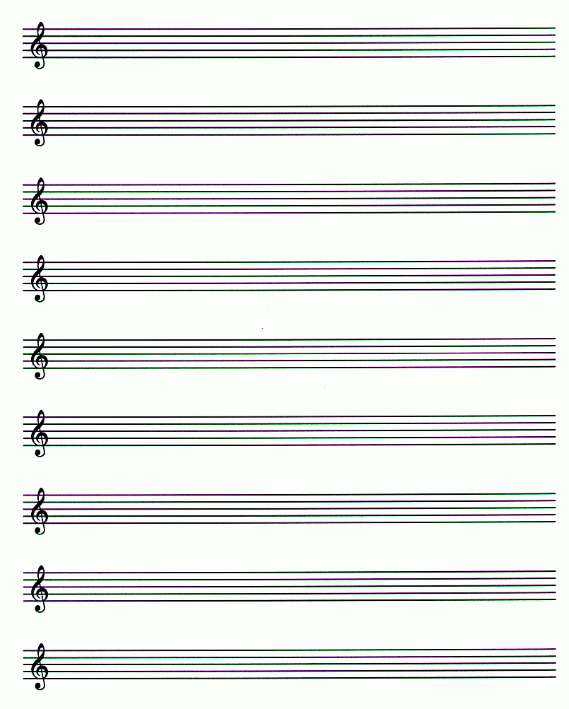 Blank Sheet Music Pdf | Free Blank Manuscript Paper To Download - Free Printable Staff Paper