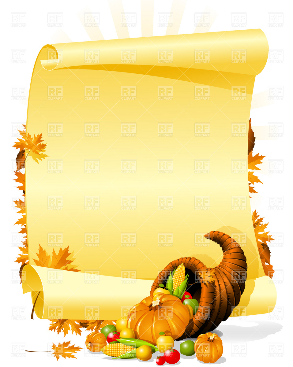 Blank Thanksgiving Invitation With Cornucopia And Vegetables Vector - Free Printable Thanksgiving Invitations