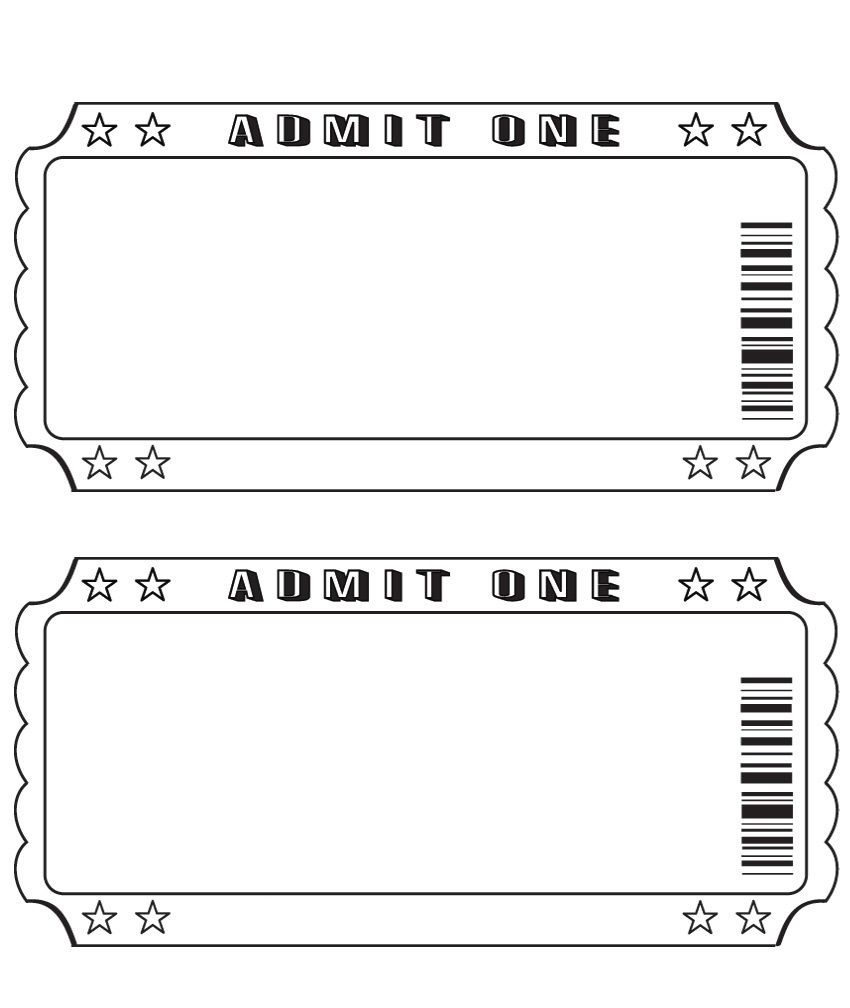 Blank Ticket … | Diy And Crafts | Pinte… - Free Printable Admission Ticket Template