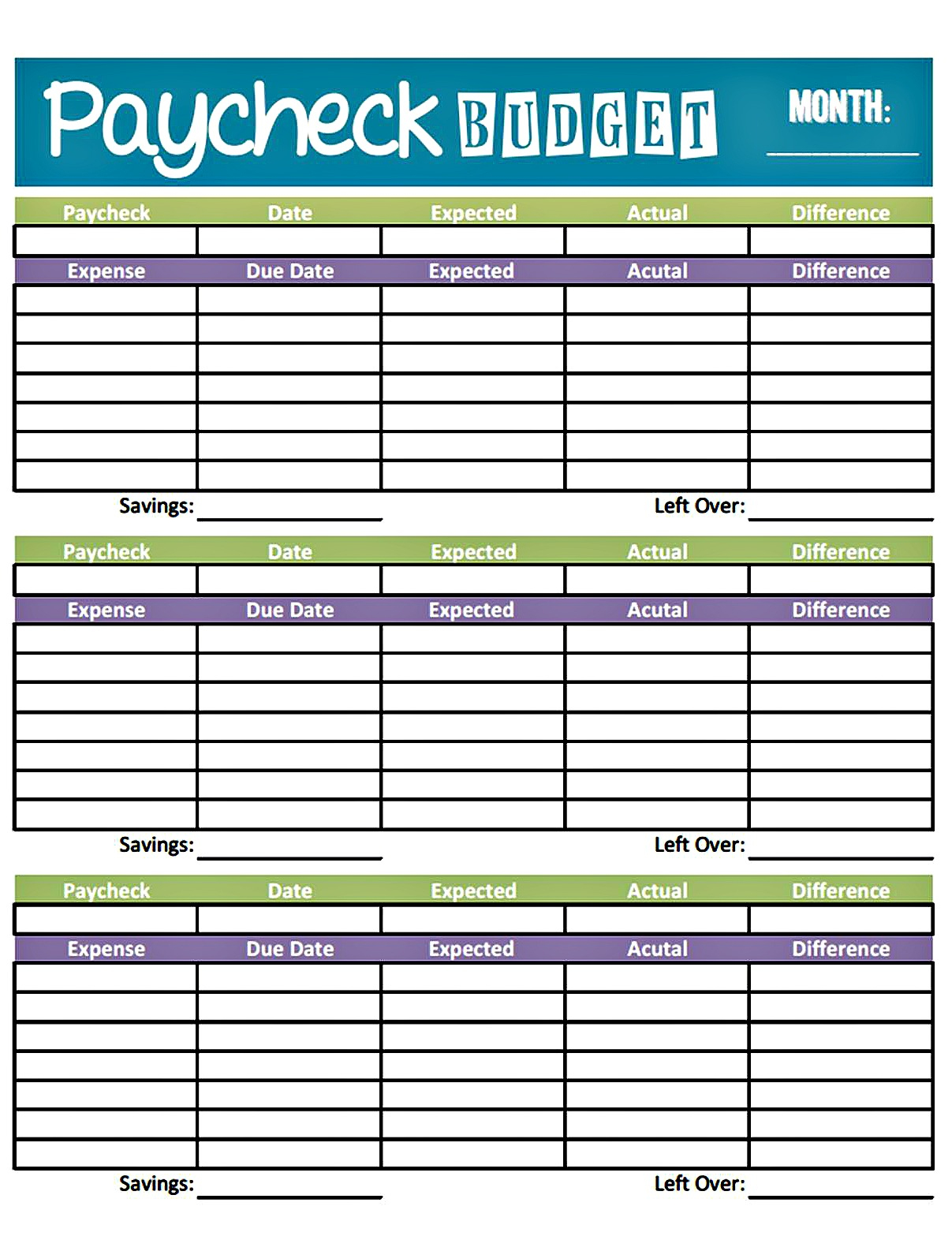 Bonfires And Wine: Livin&amp;#039; Paycheck To Paycheck - Free Printable - Free Printable Budget Forms