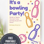 Bowling Birthday Party &  Free Printable | Free Printables   Birthday Party Favor Tags Printable Free