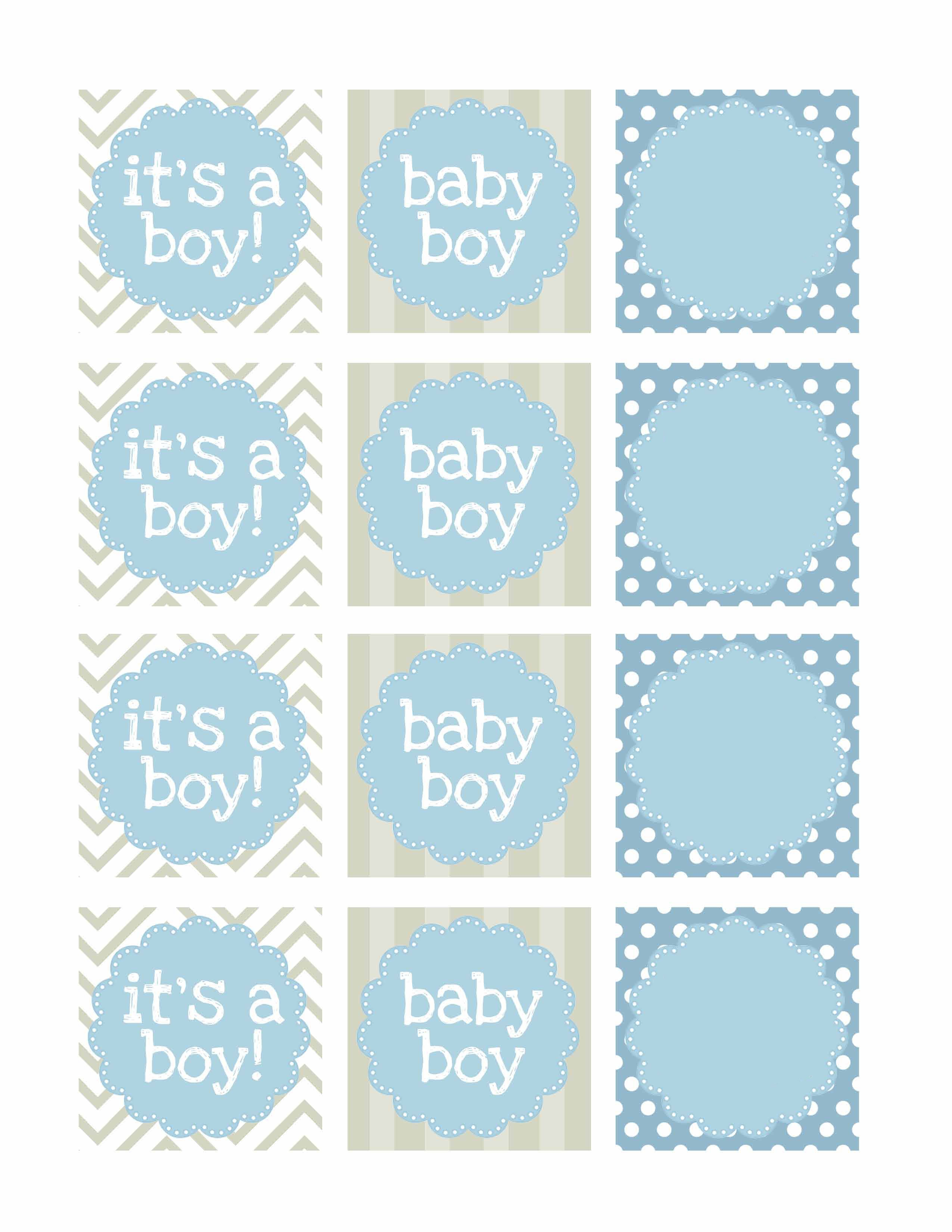 Boy Baby Shower Free Printables | Printable | Návody, Nápady, Tisk - Free Printable Baby Shower Labels And Tags