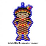 Brick Stitch Bead Patterns Journal: Little Native American Girl Free   Free Printable Native American Beading Patterns