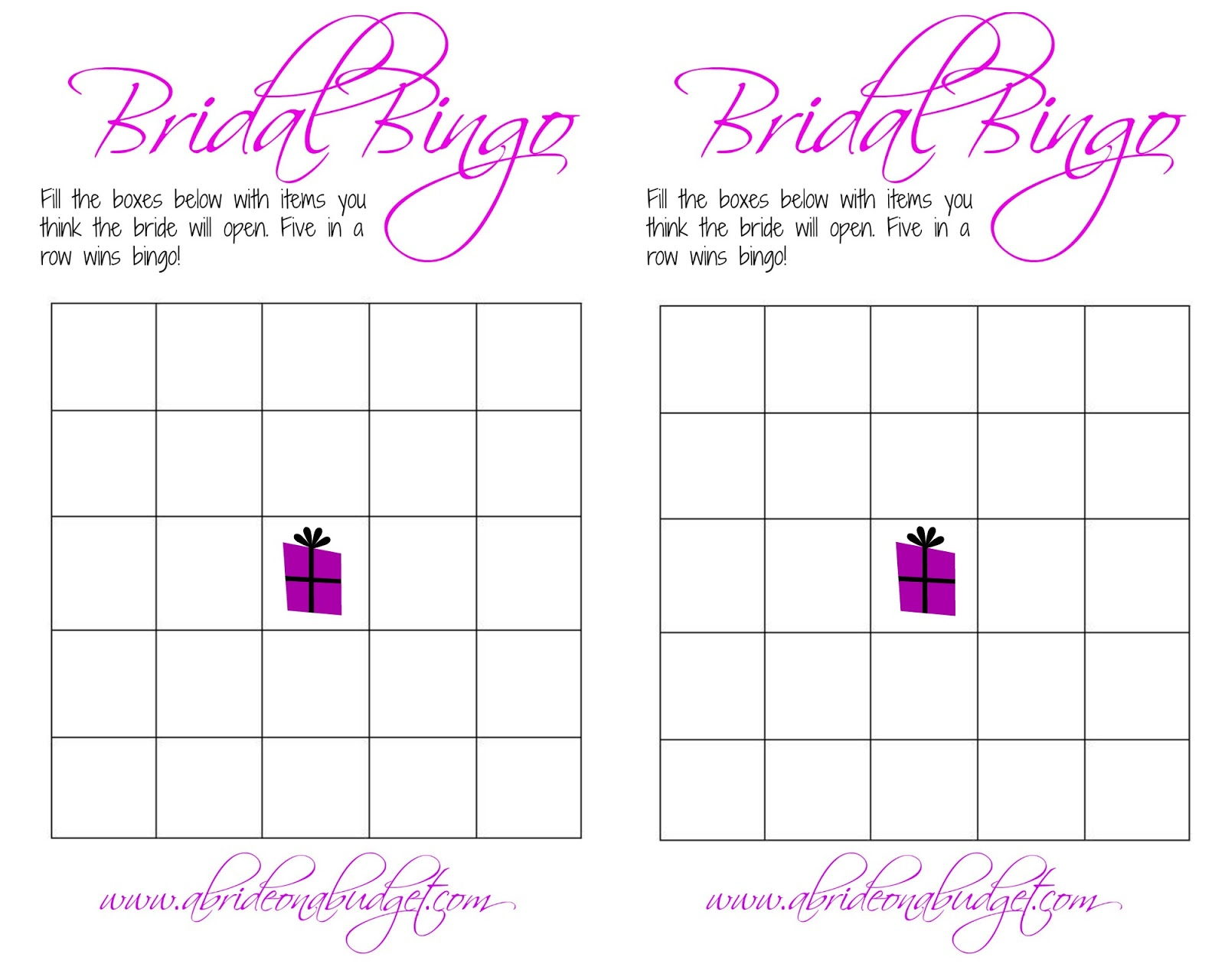 Bridal Bingo Template Cleaning Shower Grout - Free Printable Bridal Shower Cards