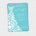 Bridal Shower Invitations, Seashell Dress, Elegant Sea Shell, Beach   Free Printable Beach Theme Bridal Shower Invitations