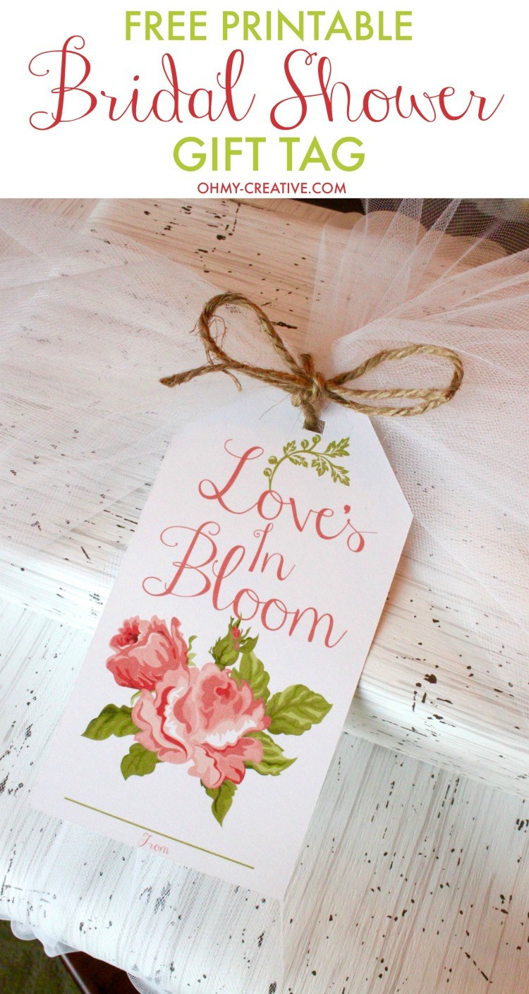 Bridal Shower Printable Gift Tag - Oh My Creative - Free Printable Wedding Thank You Tags