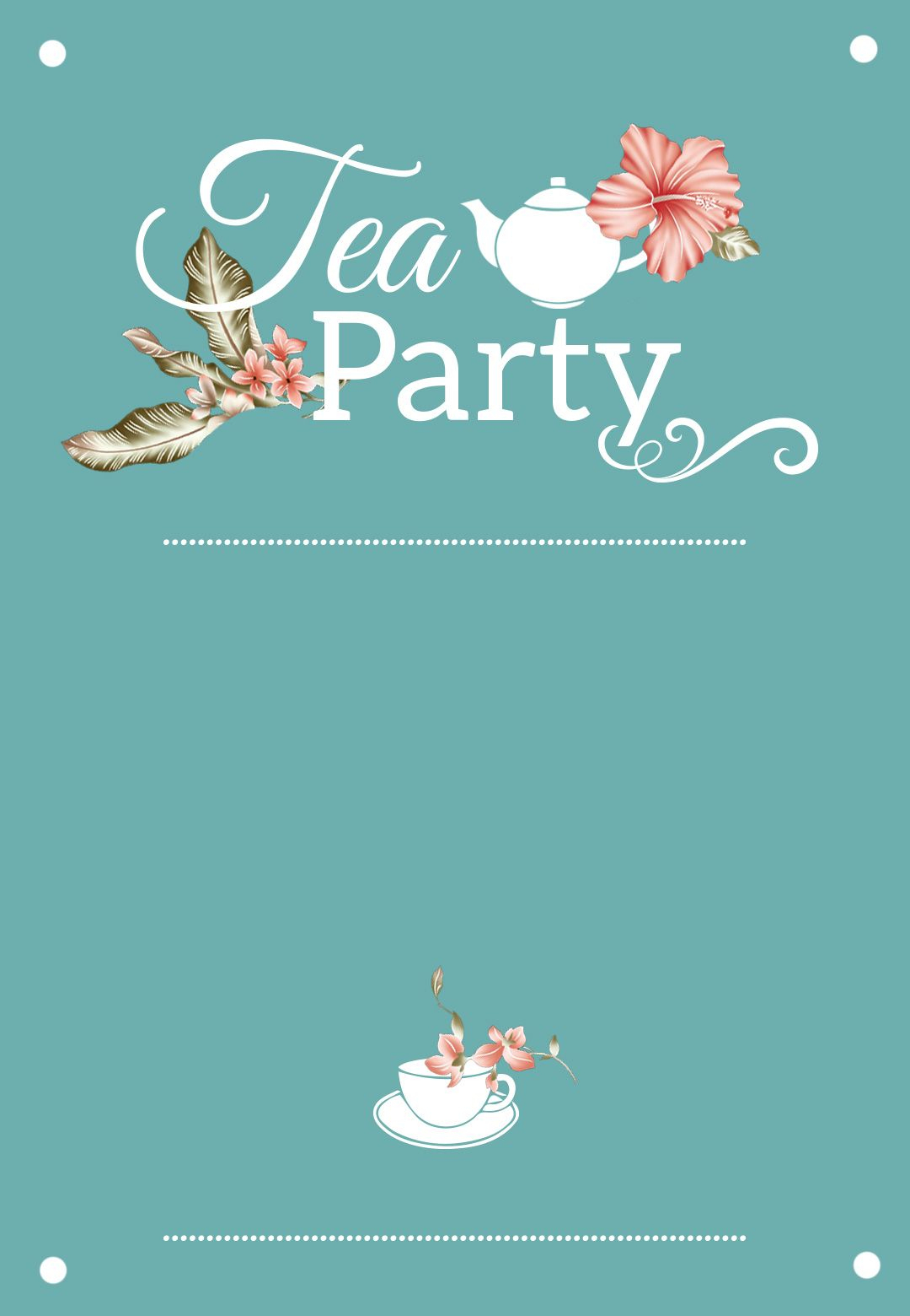Bridal Shower Tea Party - Free Printable Bridal Shower Invitation - Free Printable Bridal Shower Invitations Templates