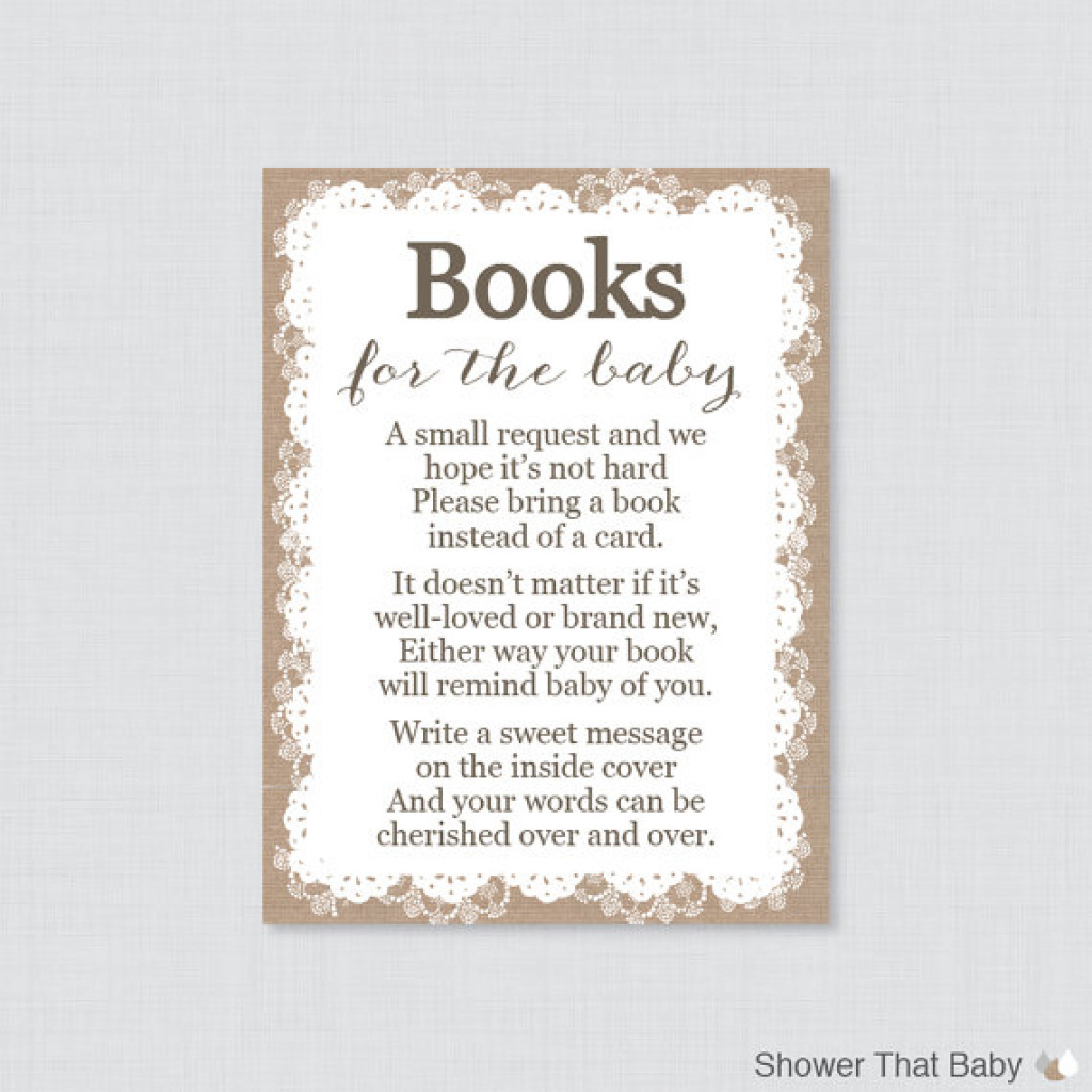 Bring A Book Instead Of A Card Free Printable | Free Printable - Bring A Book Instead Of A Card Free Printable
