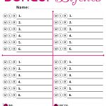 Bunco Score Card In Printable Png Format. Bunco! Bitches Including   Free Printable Bunco Game Sheets