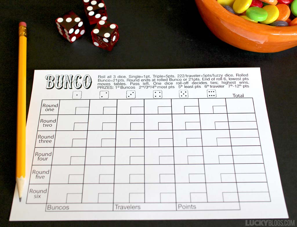 Bunco Score Sheet Free Printable - - Printable Bunco Score Cards Free