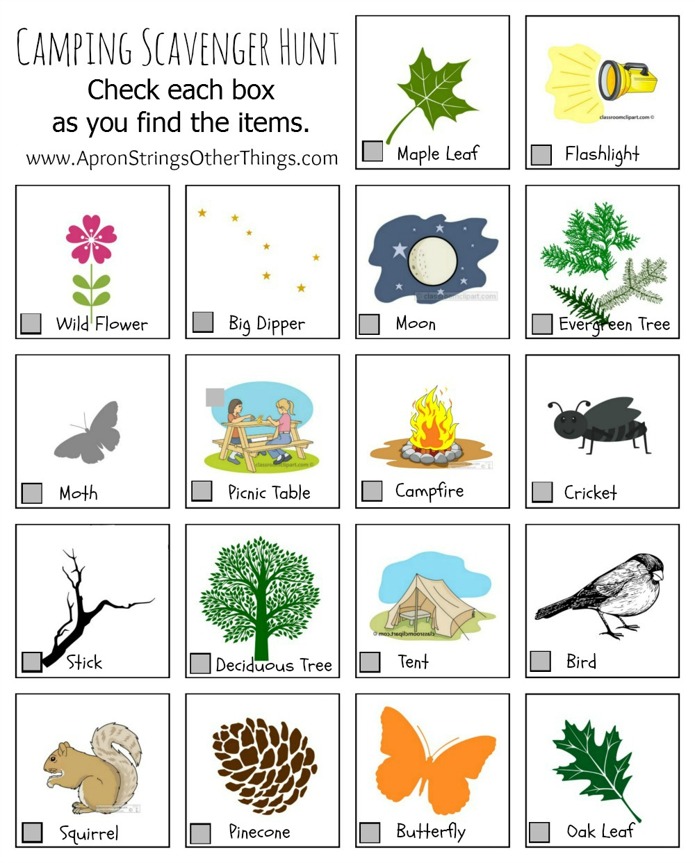 Camping Activities For Kids Printables - Free Printable Camping Games