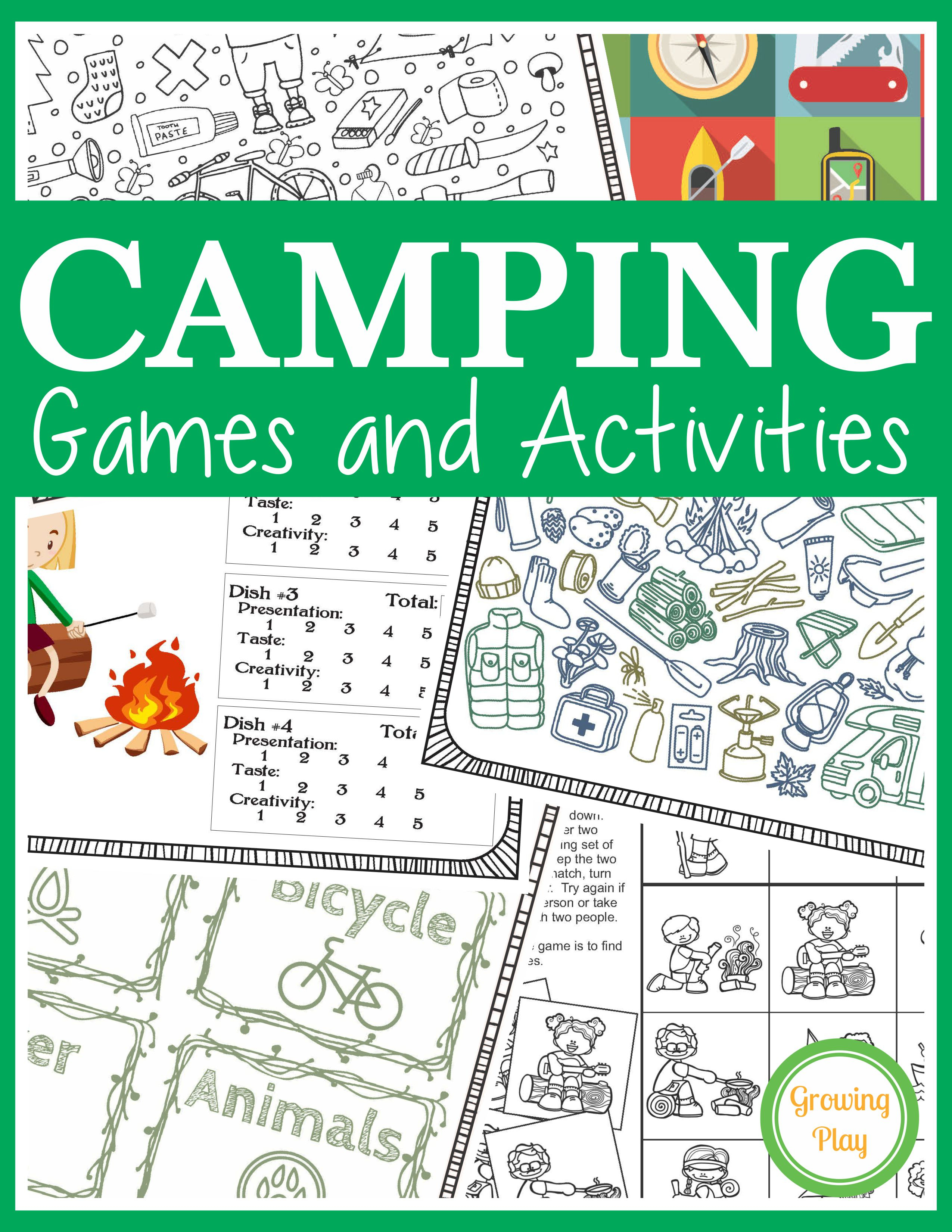 Camping Games And Activities - Growing Play - Free Printable Camping Games