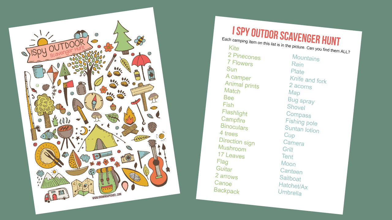 Camping I Spy Game Printable - Free Printable Camping Games