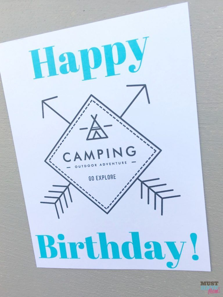 Camping Themed Birthday Party Ideas, Camping Party Food &amp;amp; Free - Free Printable Camping Signs