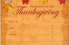 Free Printable Thanksgiving Dinner Invitation Templates